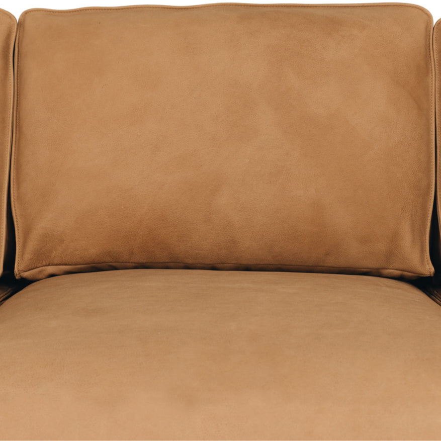 Maury 3 Seater Leather Sofa - Tobacco Brown