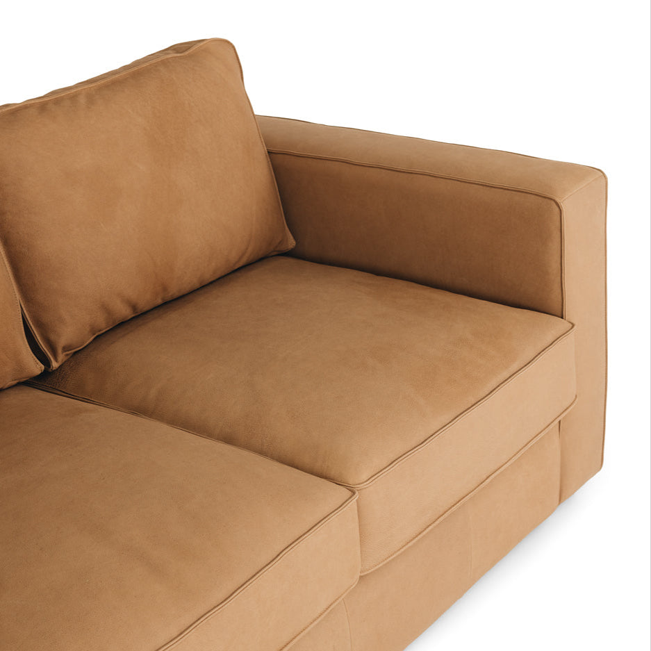 Maury 3 Seater Leather Sofa - Tobacco Brown