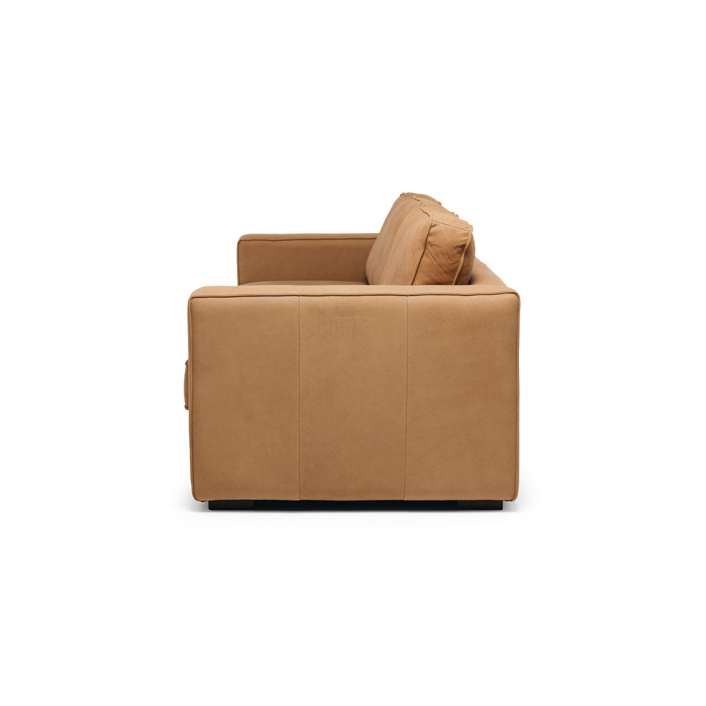 Maury 3 Seater Leather Sofa - Tobacco Brown