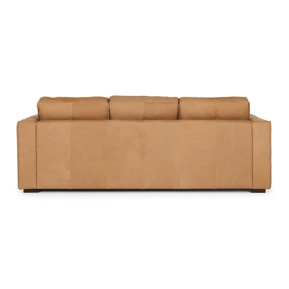Maury 3 Seater Leather Sofa - Tobacco Brown