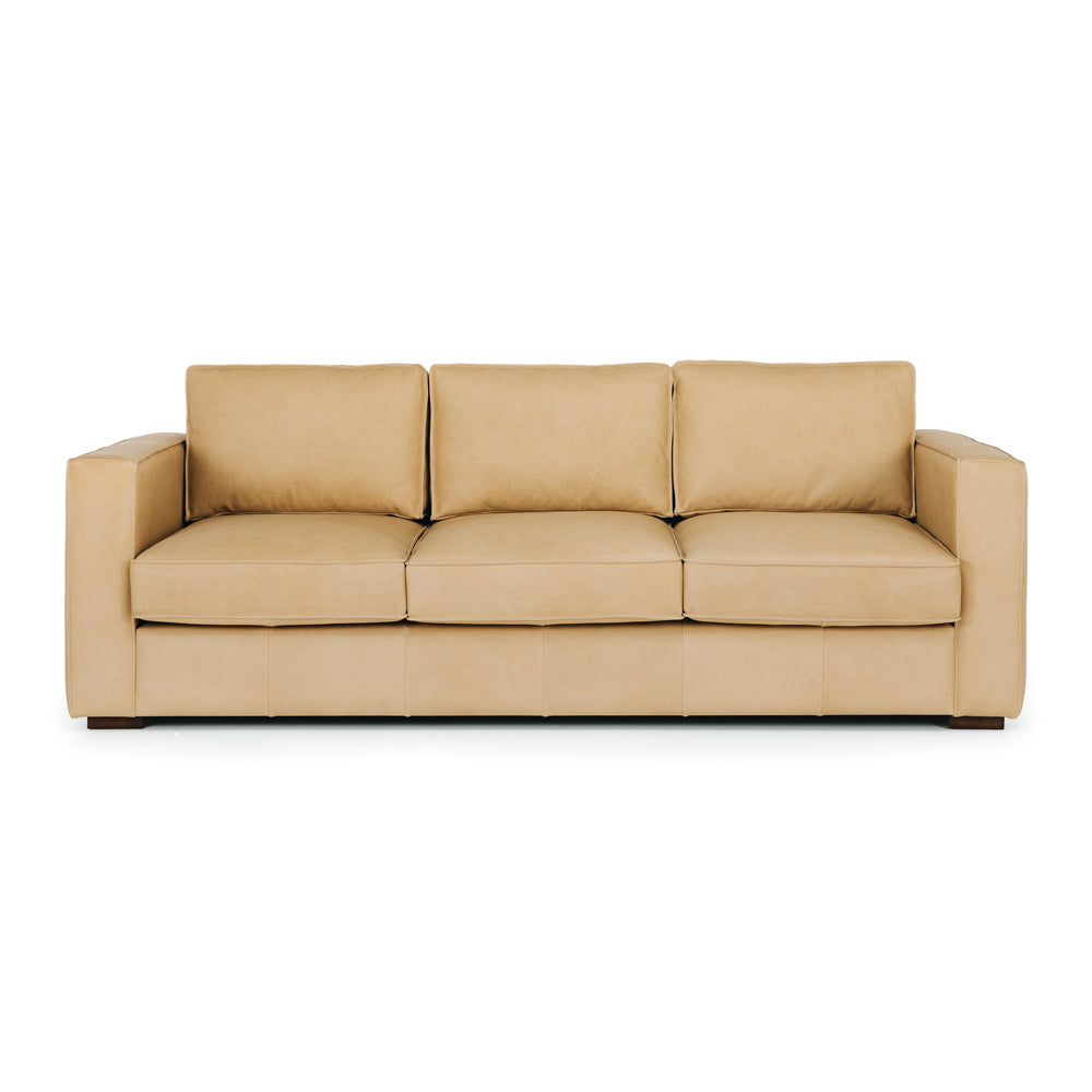Maury 3 Seater Leather Sofa - Ecru
