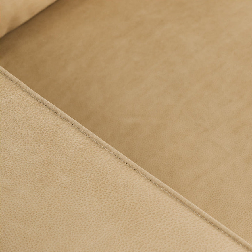 Maury 3 Seater Leather Sofa - Ecru