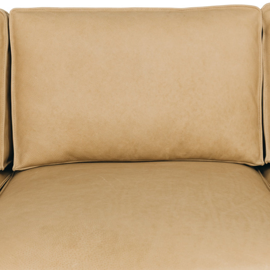 Maury 3 Seater Leather Sofa - Ecru