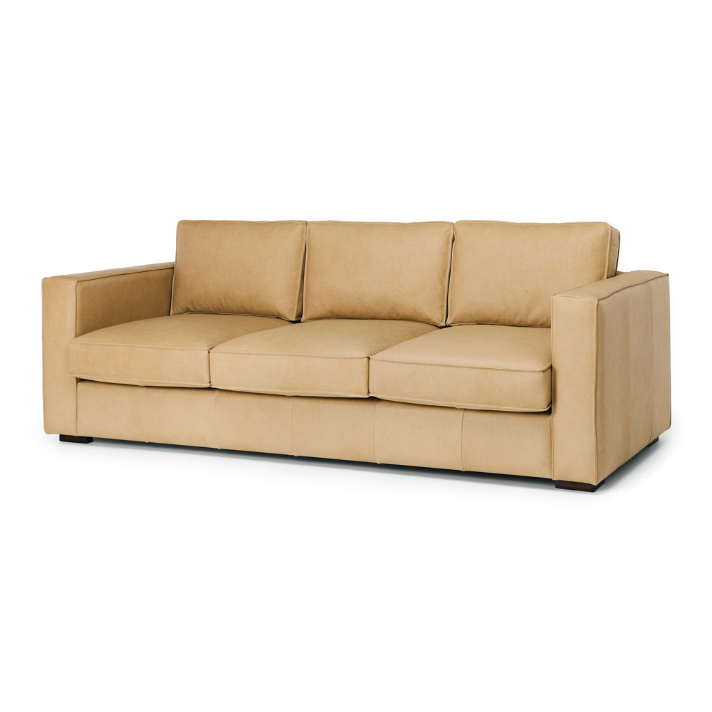 Maury 3 Seater Leather Sofa - Ecru
