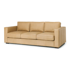 Maury 3 Seater Leather Sofa - Ecru