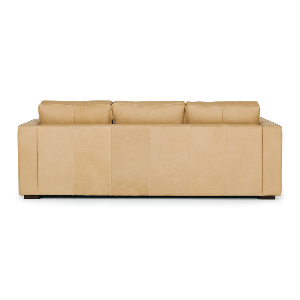 Maury 3 Seater Leather Sofa - Ecru