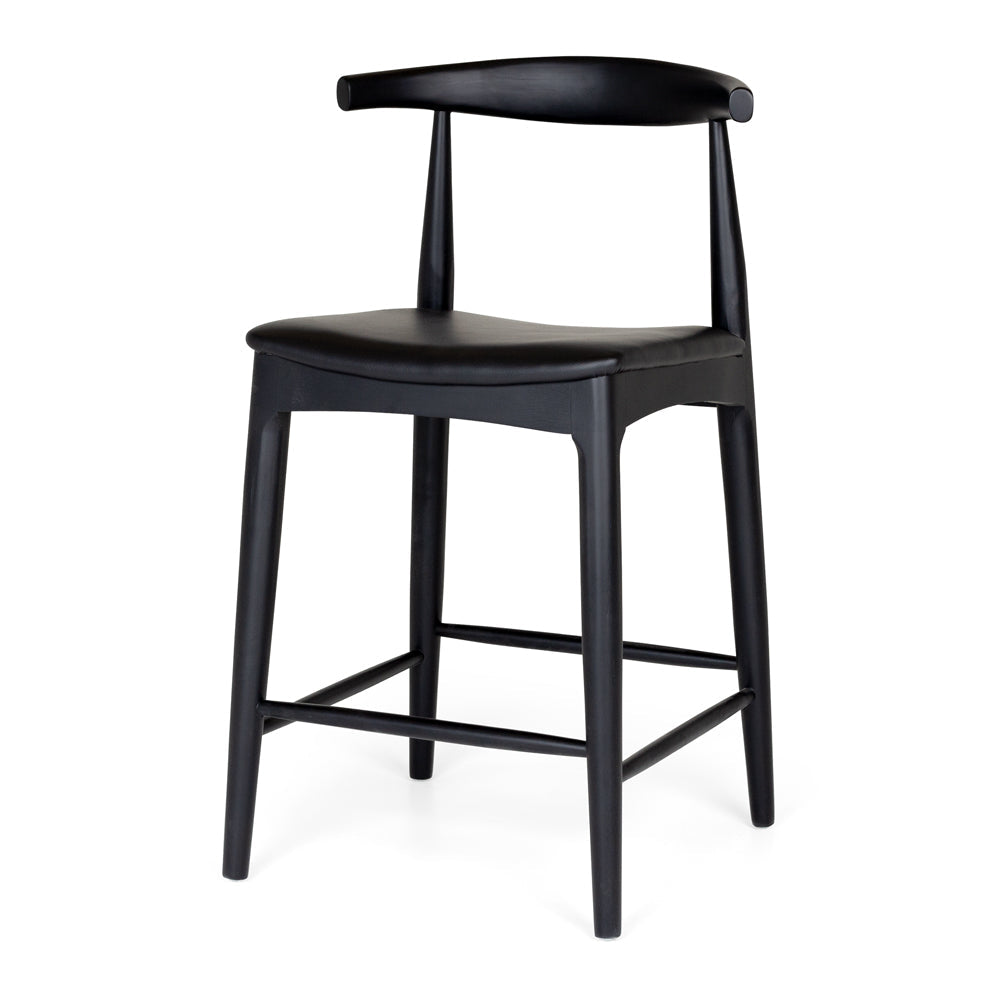 Elbow Bar Stool - Black Oak