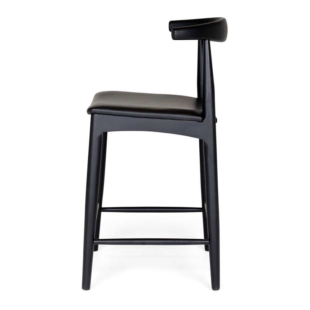 Elbow Bar Stool - Black Oak