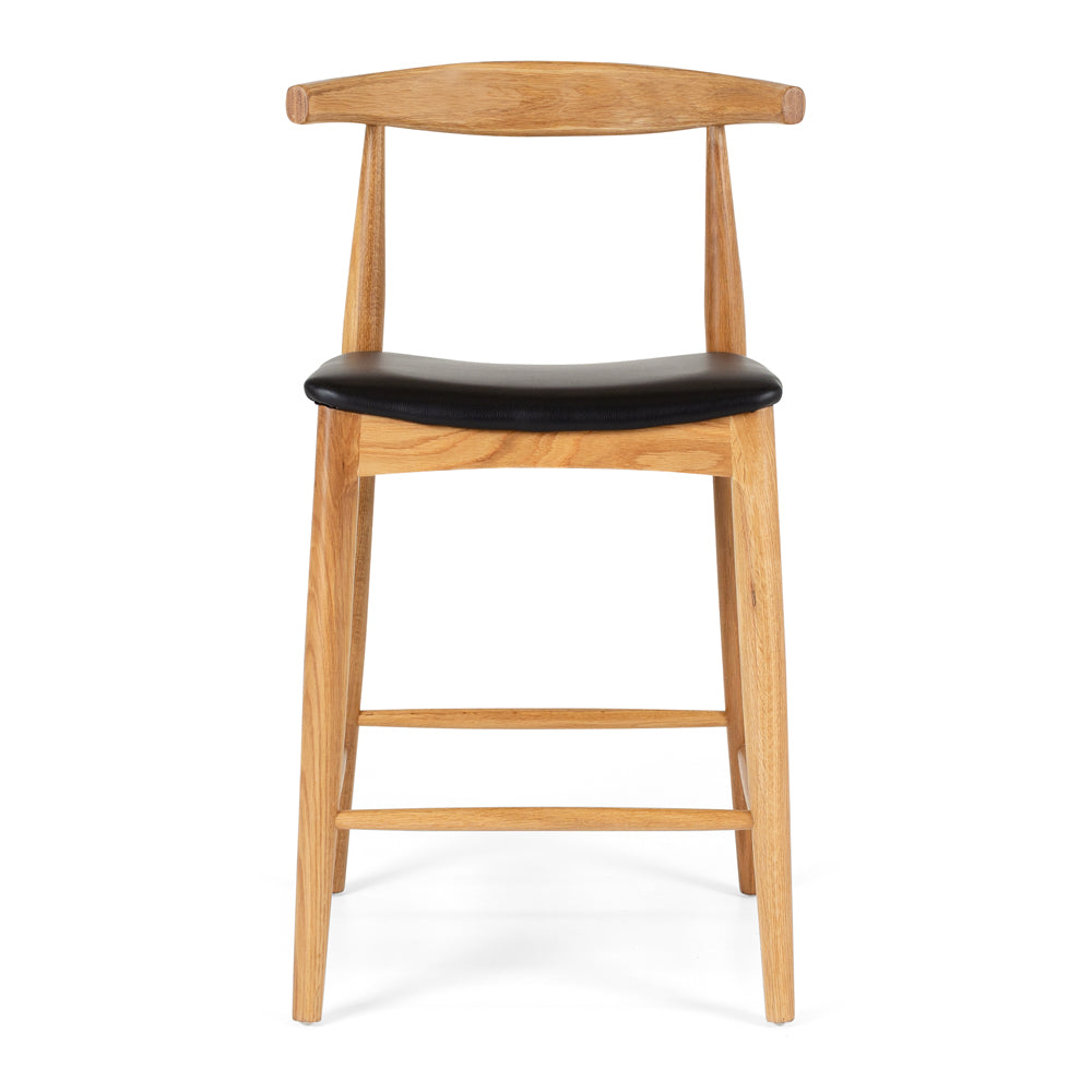 Elbow Bar Stool - Natural Oak