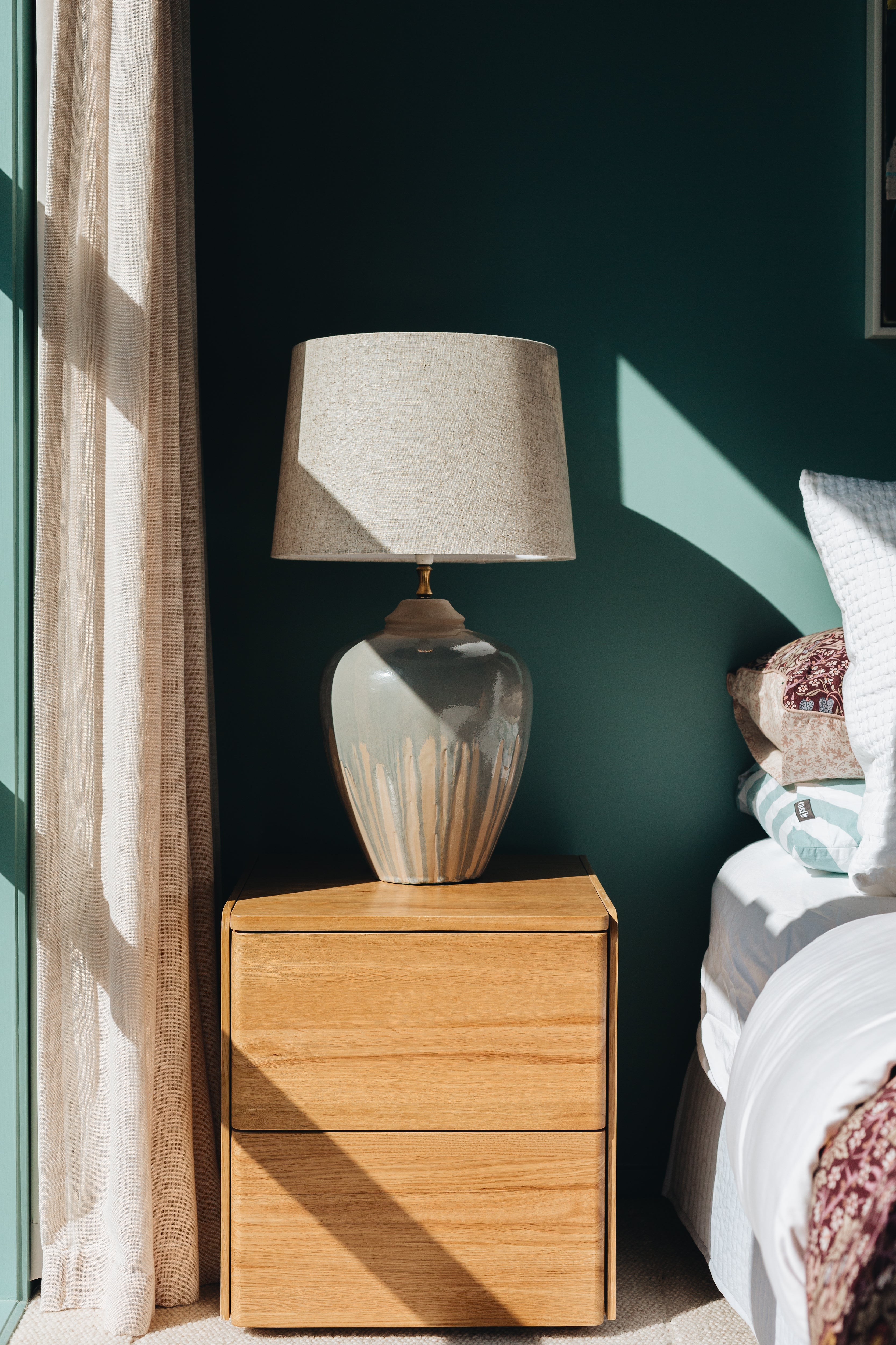 Cube Bedside Natural Oak