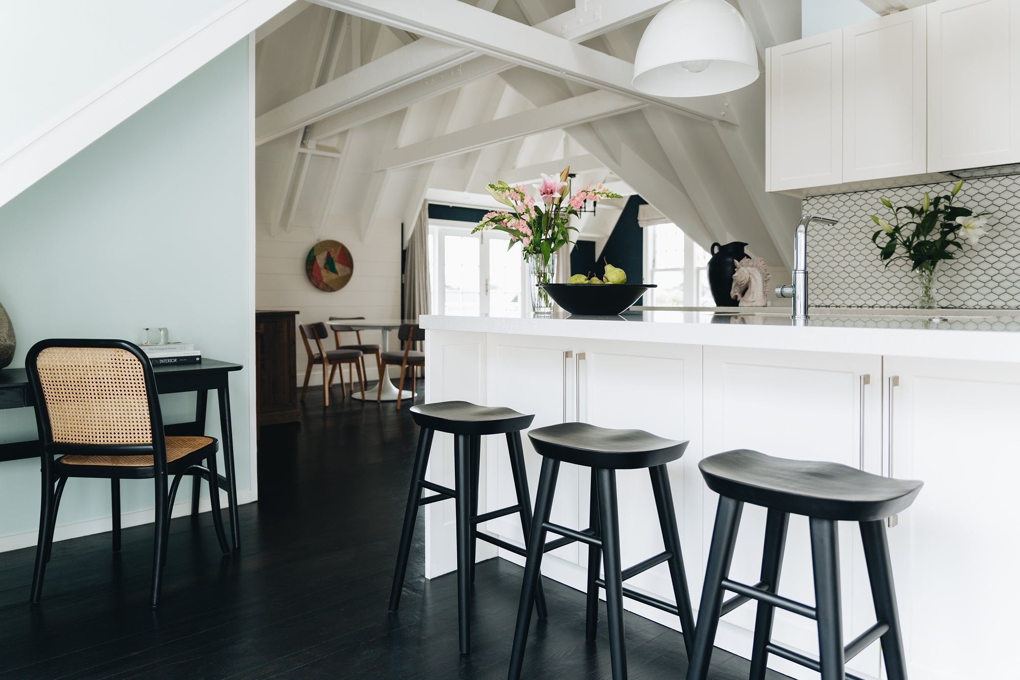 Fuji Bar Stool - Black Oak