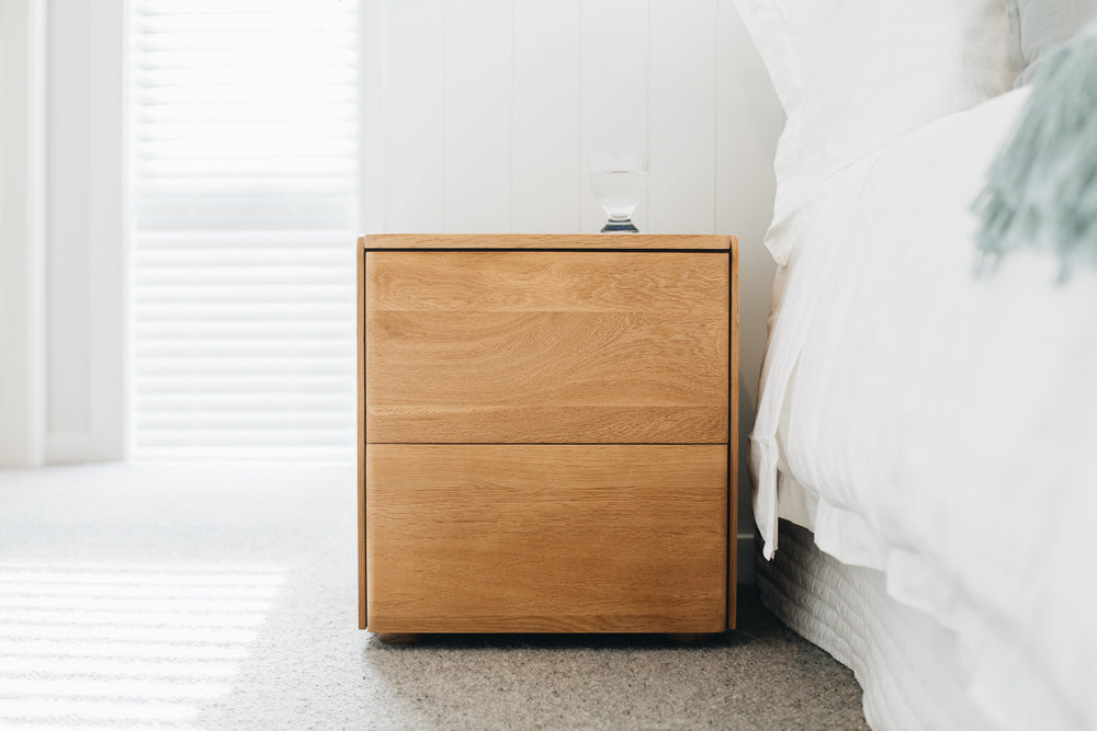 Cube Bedside Natural Oak