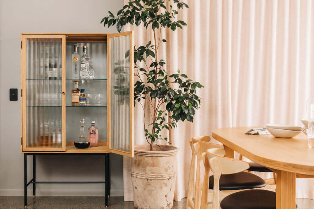 Kobe Oak and Glass Cabinet