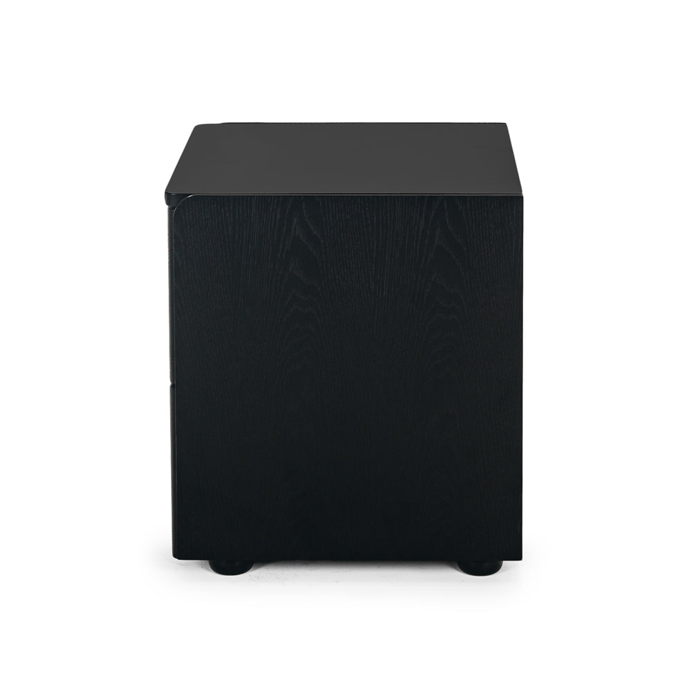 Cube Bedside Black Oak