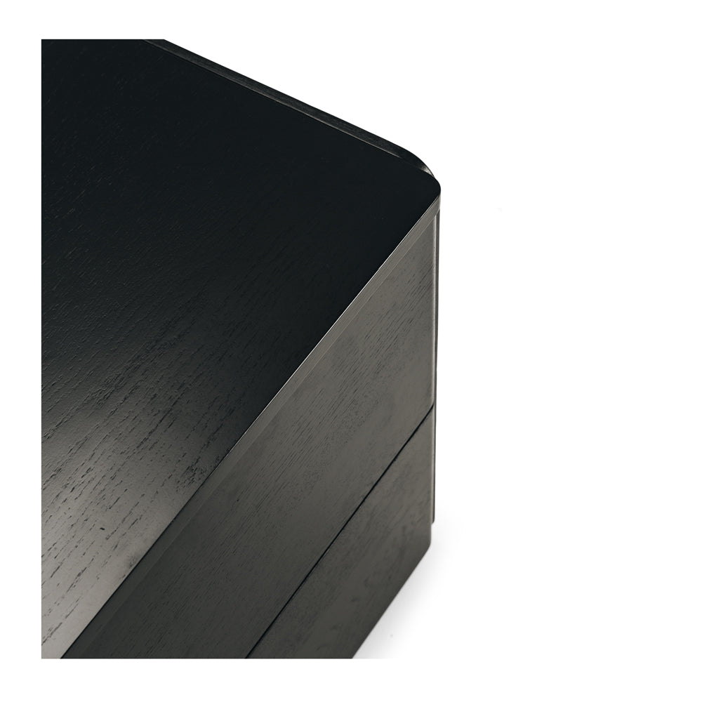 Cube Bedside Black Oak