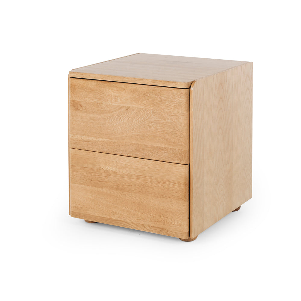 Cube Bedside Natural Oak