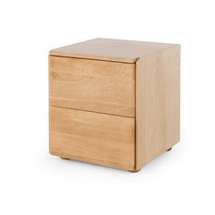 Cube Bedside Natural Oak