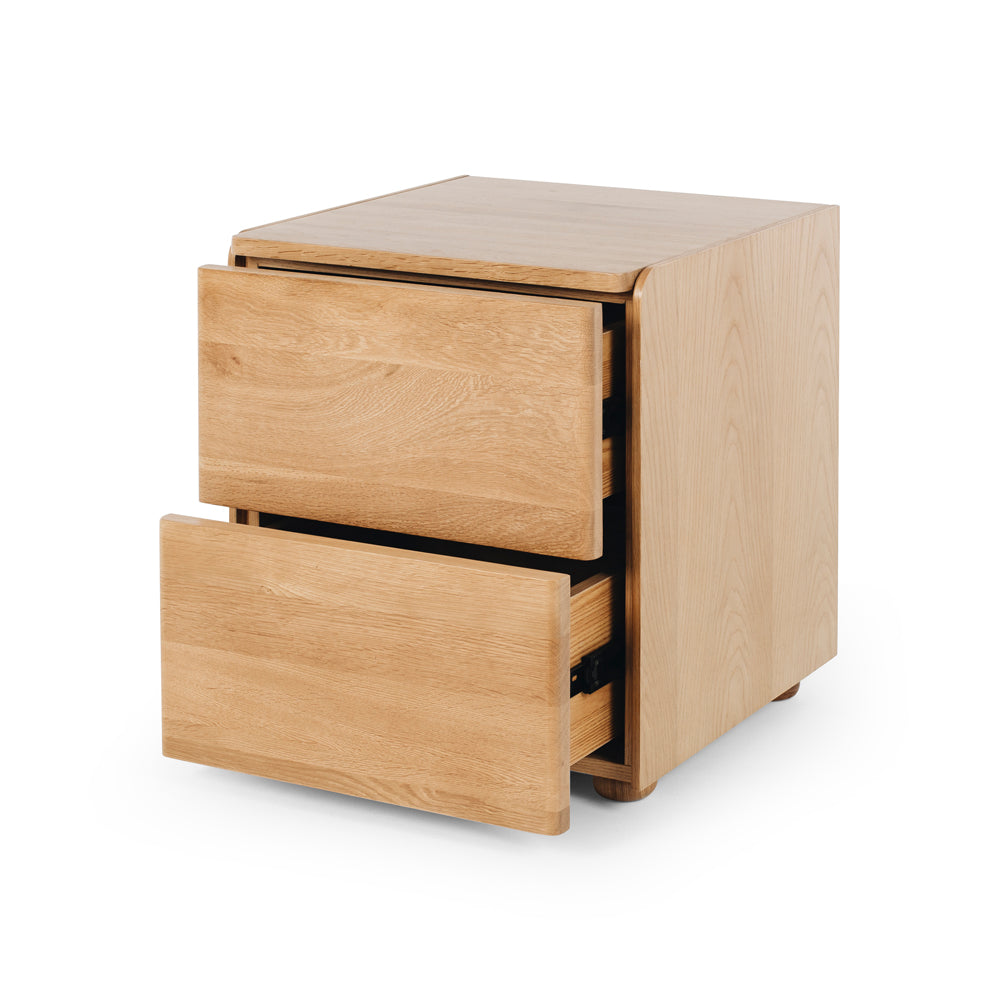 Cube Bedside Natural Oak