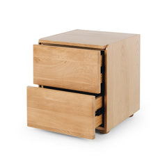 Cube Bedside Natural Oak