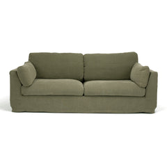 Carson Slipcover 3 Seater Sofa - Khaki
