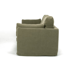 Carson Slipcover 3 Seater Sofa - Khaki