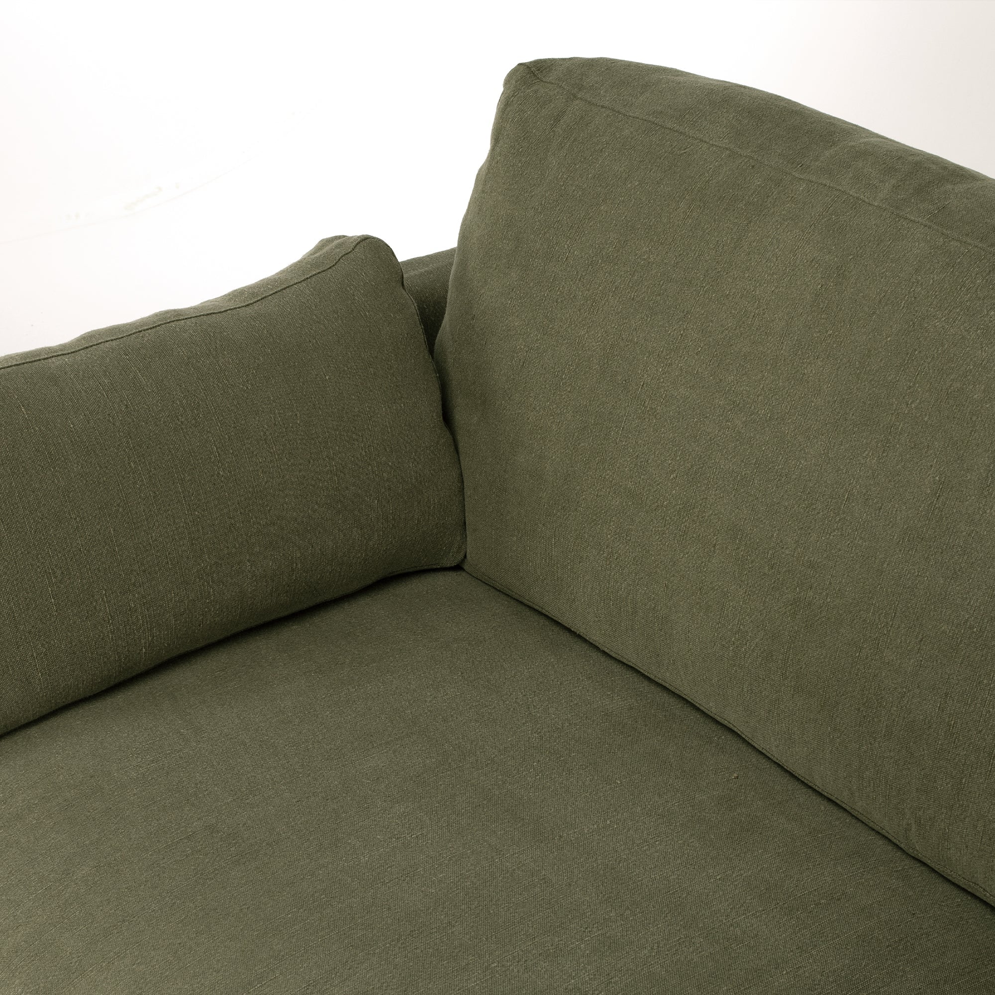 Carson Slipcover 3 Seater Sofa - Khaki