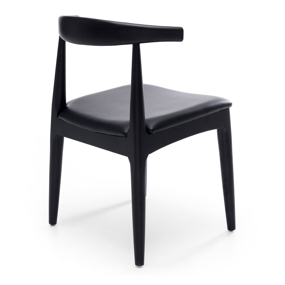 Elbow Dining Chair - Black Oak