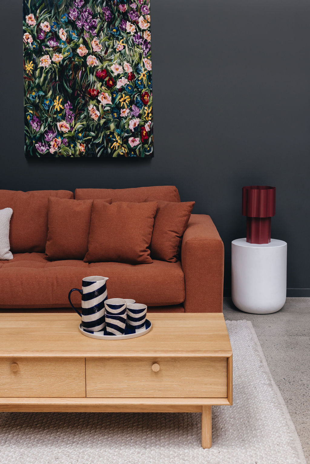 Blanc Concrete Outdoor Side Table