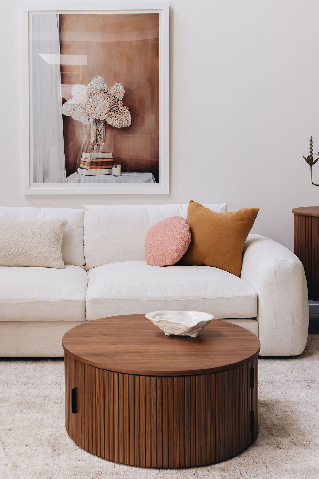 Juno Corner Open-End Sofa - Speckled White LHF