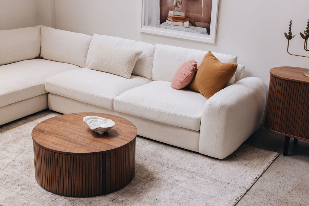 Palliser Walnut Round Coffee Table