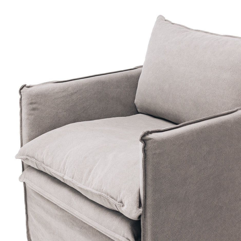 Hamilton Slipcover Armchair - Cement