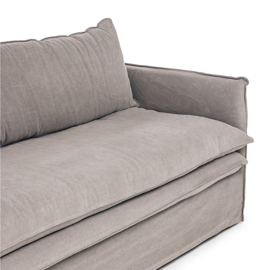 Hamilton Slipcover 3 Seater Sofa - Cement