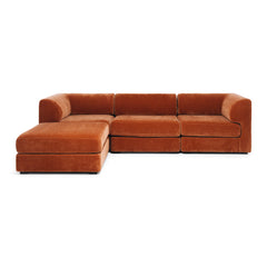 Harmony 3 Seater Modular Chaise Sofa - Rust