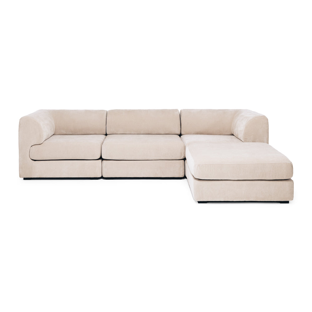 Harmony 3 Seater Modular Chaise Sofa - Sand