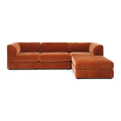 Harmony 3 Seater Modular Chaise Sofa - Rust