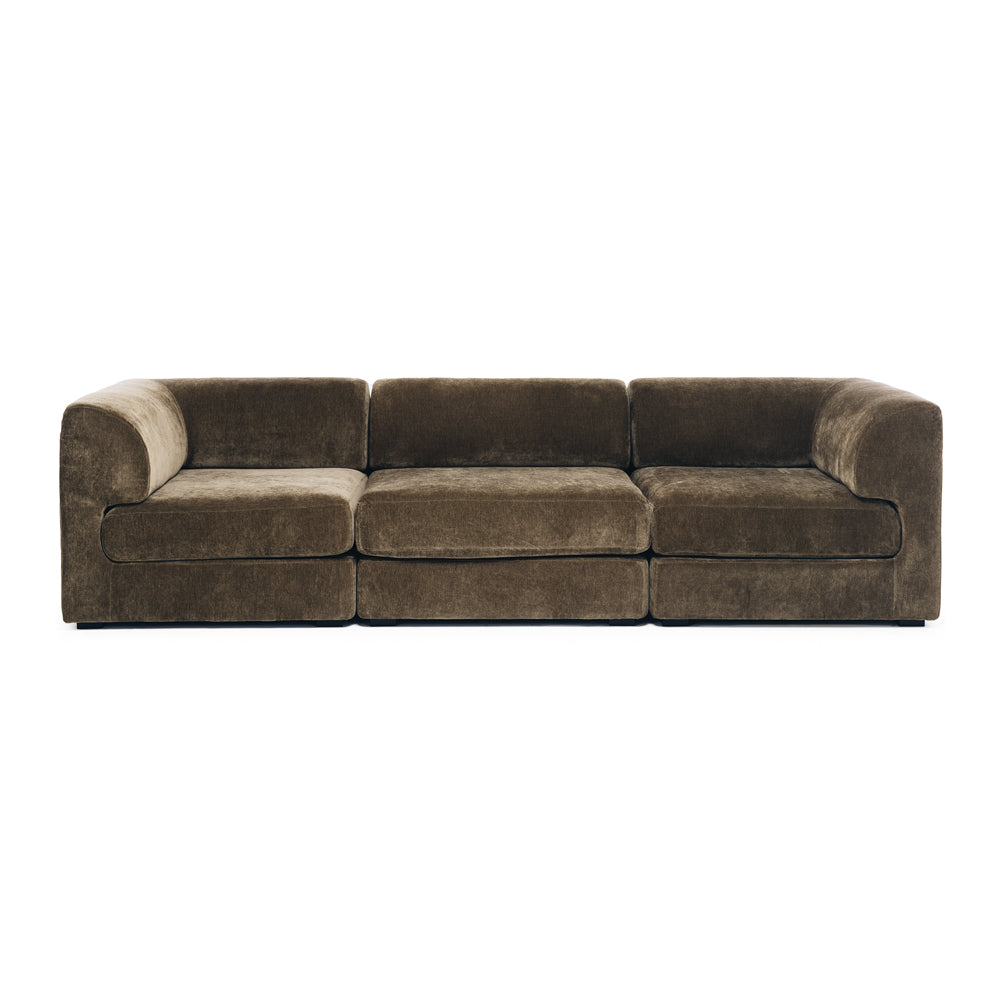Harmony 3 Seater Modular Sofa - Olive