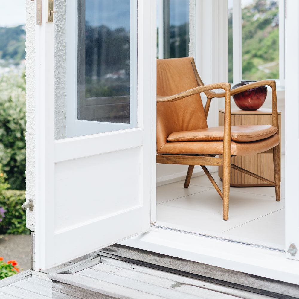 Finn Armchair - Cognac Waxed Leather
