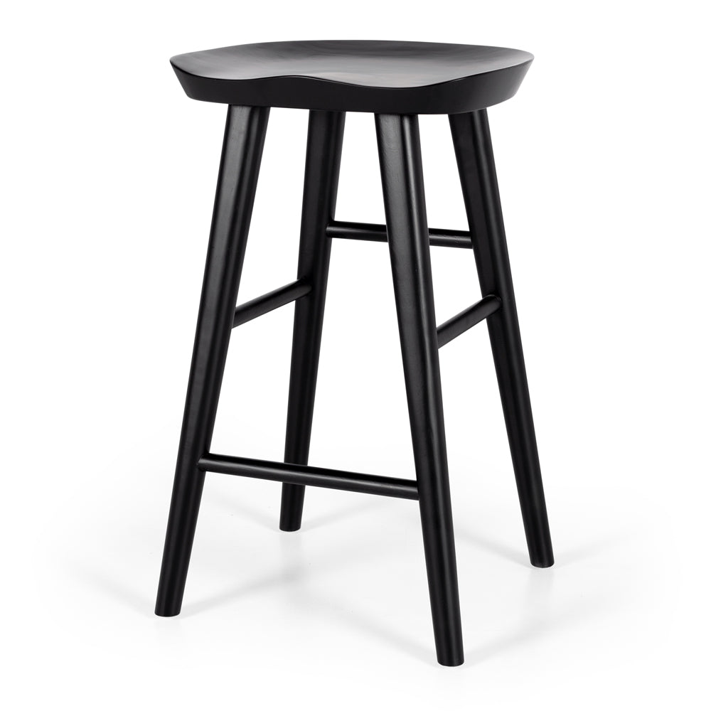 Fuji Bar Stool - Black Oak