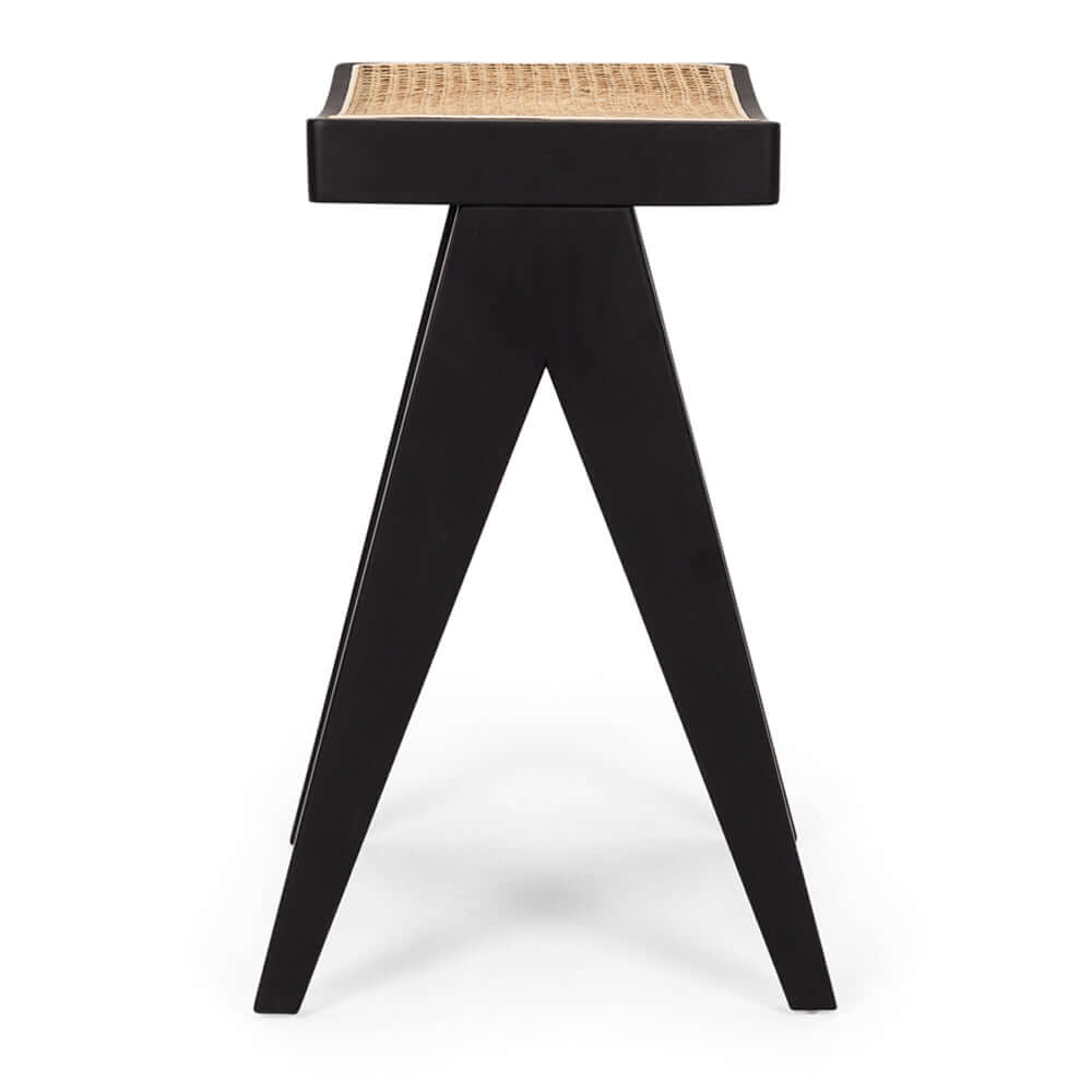 Palma Bar Stool Black/Rattan