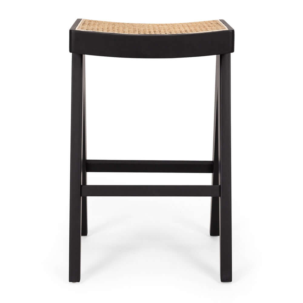 Palma Bar Stool Black/Rattan