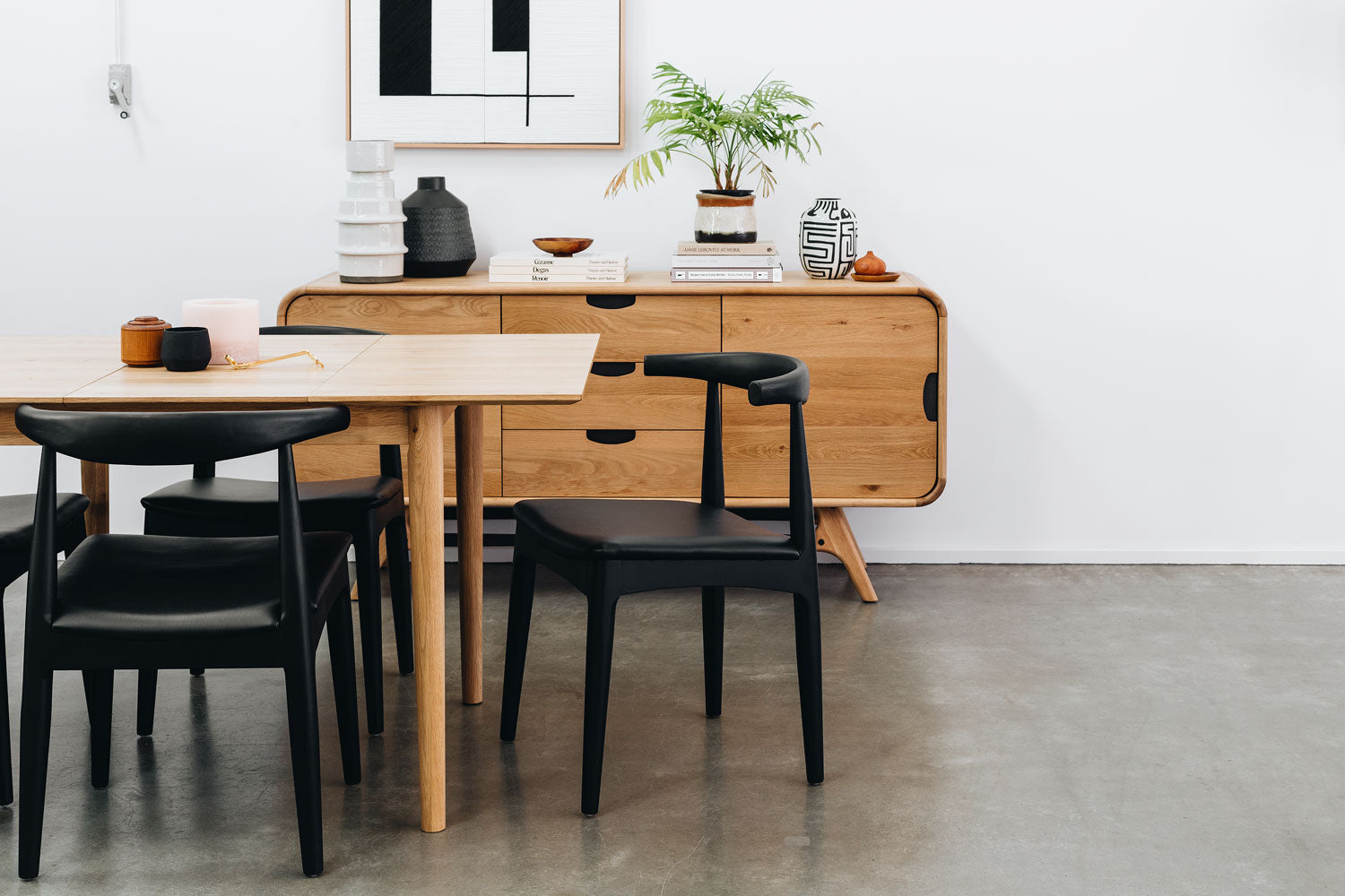 Elbow Dining Chair - Black Oak