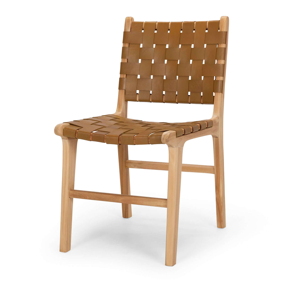 Indo Dining Chair - Saddle Brown