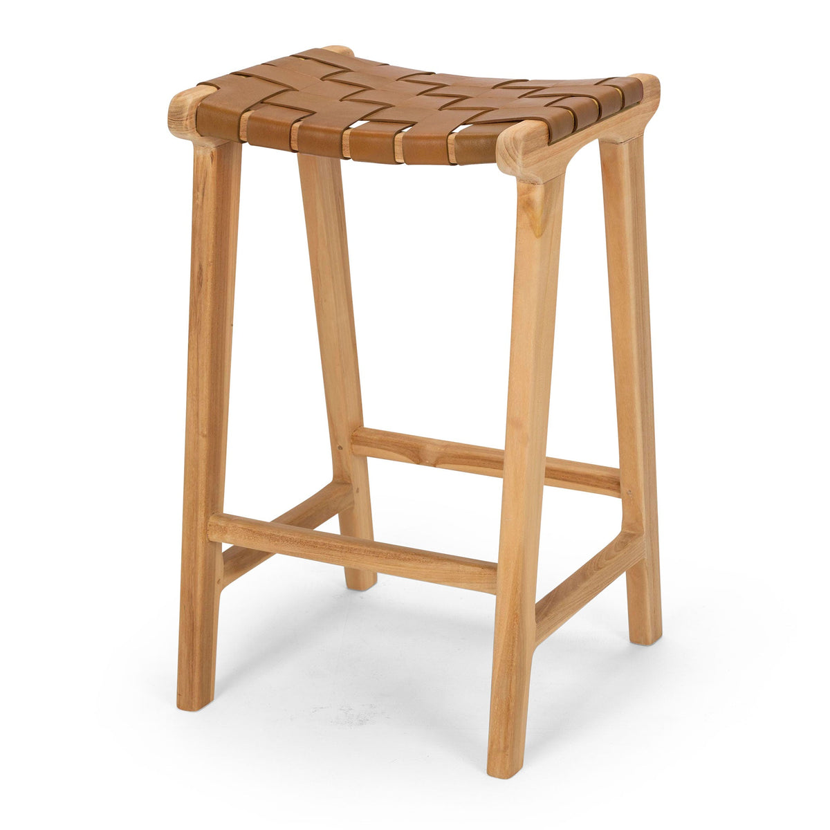 Indo Bar Stool - Saddle Brown
