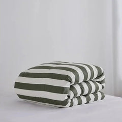 Organic Cotton Duvet - Matcha Stripes