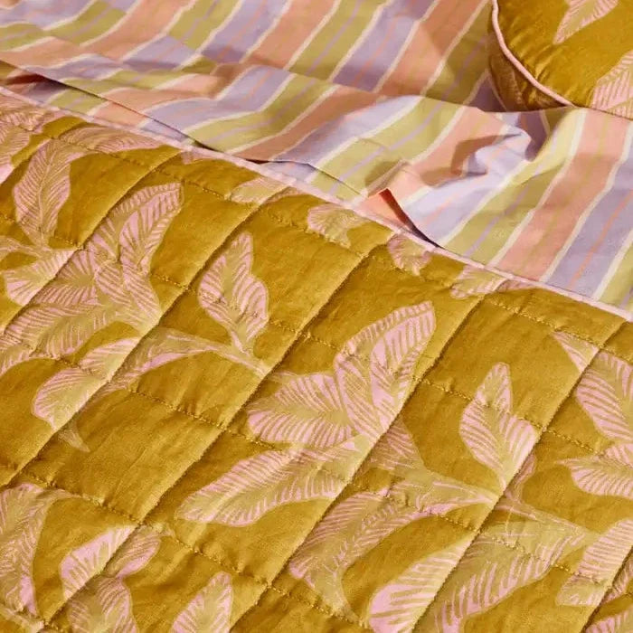 Meridian Gold Quilted Throw