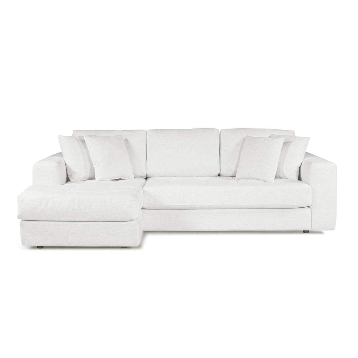 Hugo 3 Seater Chaise - Speckled White