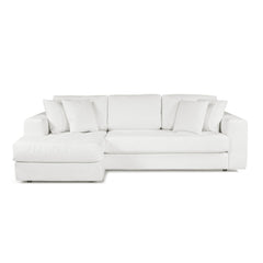 Hugo 3 Seater Chaise - Speckled White