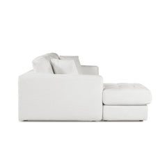 Hugo 3 Seater Chaise - Speckled White