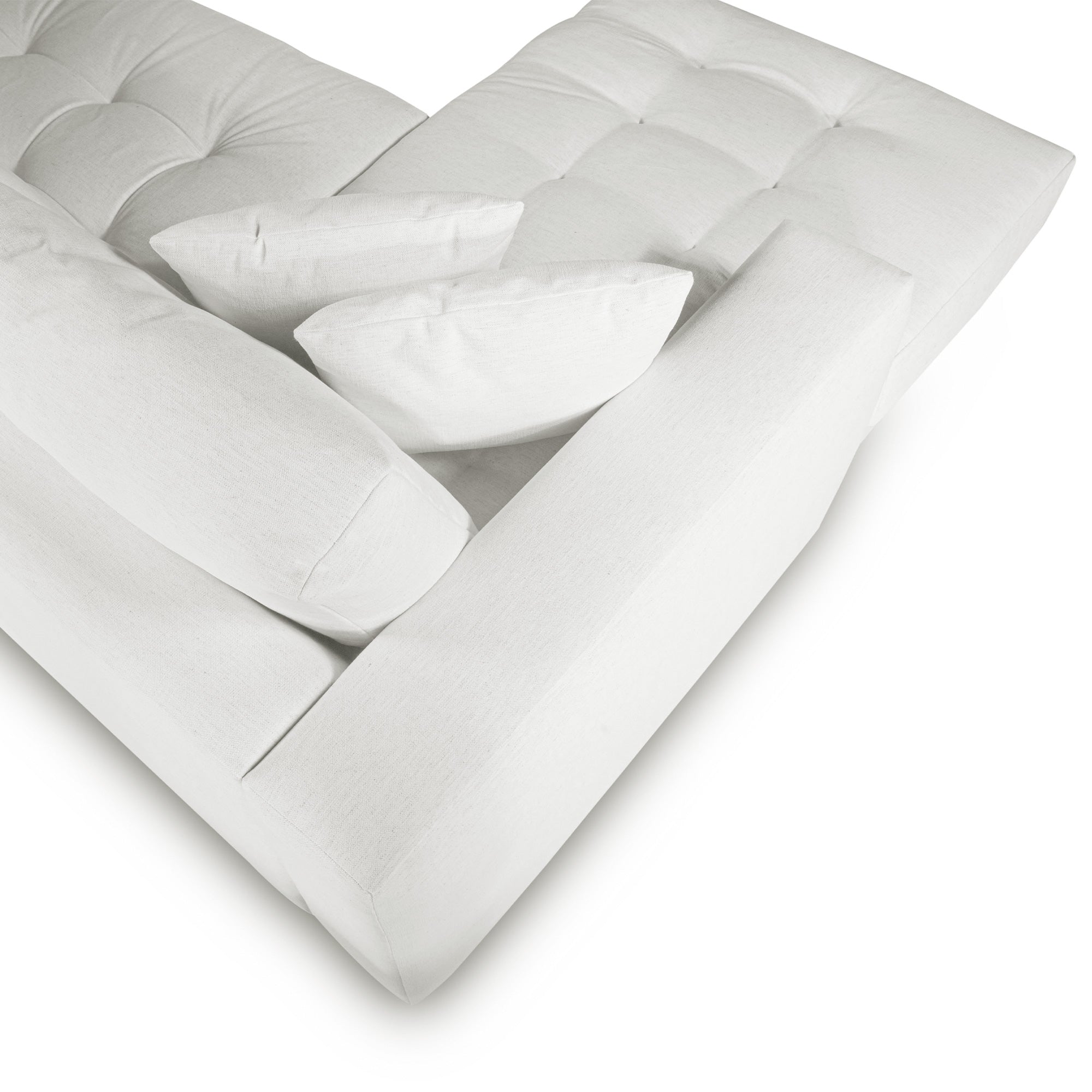 Hugo 3 Seater Chaise - Speckled White