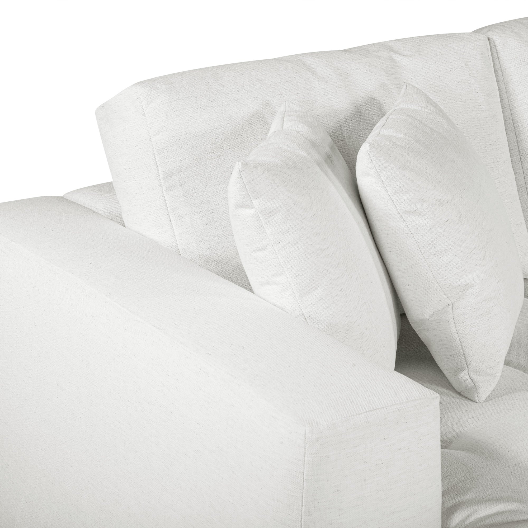 Hugo 3 Seater Chaise - Speckled White